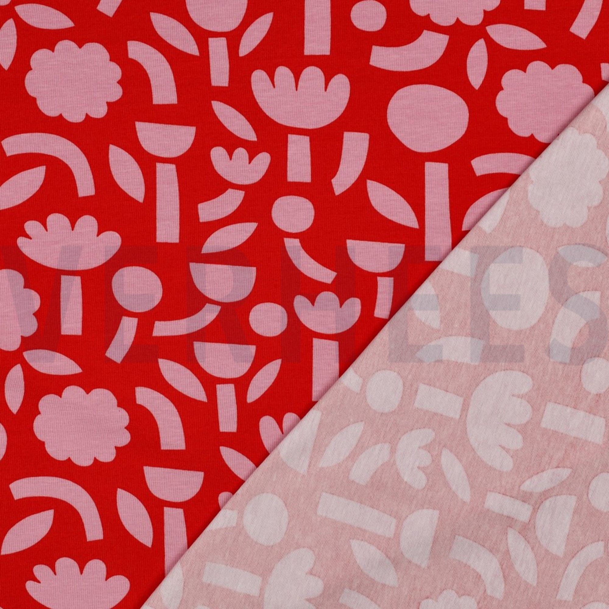 JERSEY GOTS BLUMEN JENNIFER BOURON ORANGE (high resolution) #4