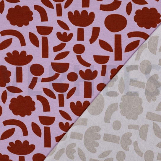 JERSEY GOTS BLUMEN JENNIFER BOURON LAVENDEL #7