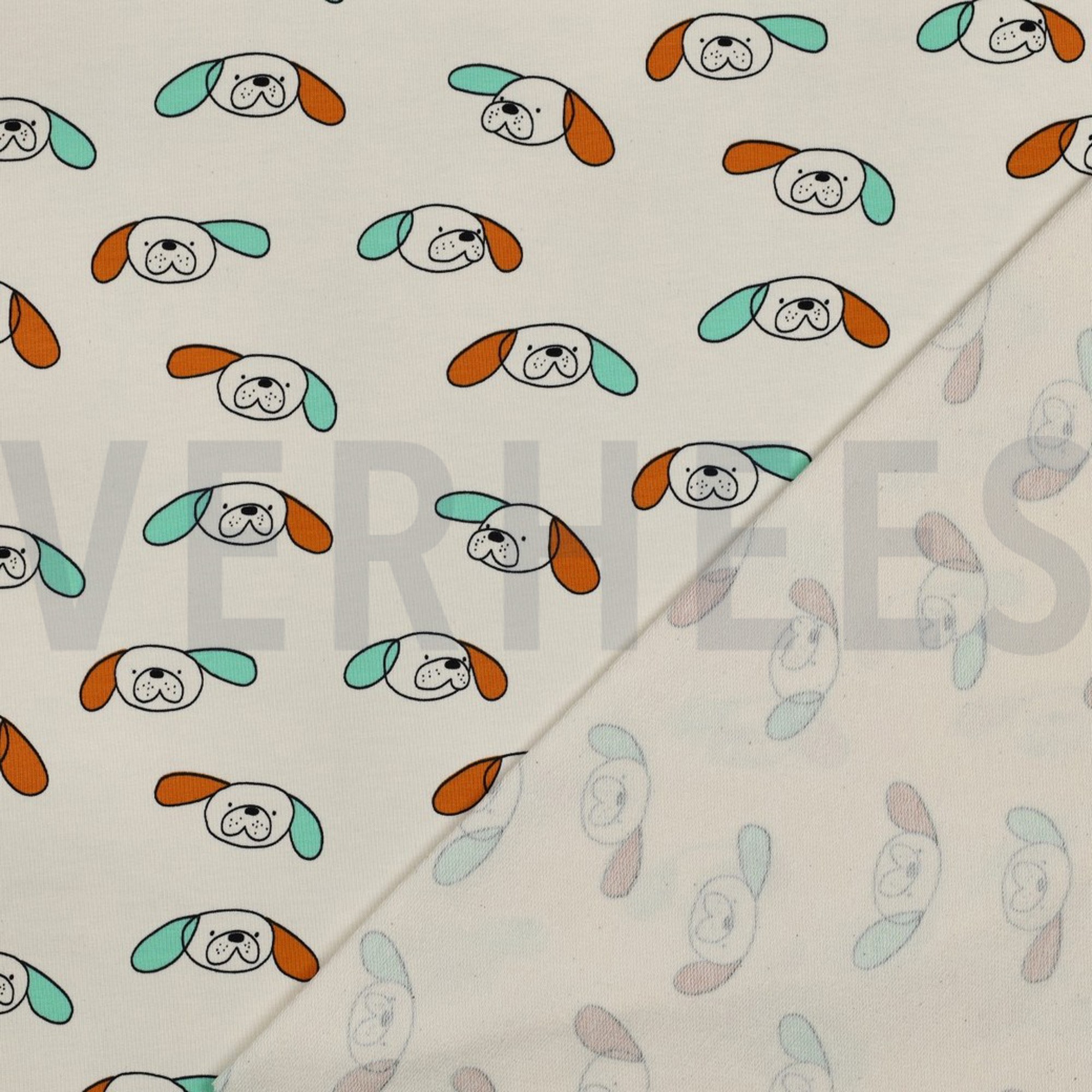 FRENCH TERRY GOTS HUNDE JENNIFER BOURON NATUR/OCKER (high resolution) #4