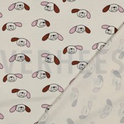 FRENCH TERRY GOTS HUNDE JENNIFER BOURON NATUR/ROSA (thumbnail) #4