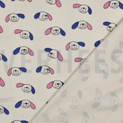 FRENCH TERRY GOTS HUNDE JENNIFER BOURON NATUR/BLAU (thumbnail) #4