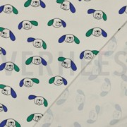 FRENCH TERRY GOTS HUNDE JENNIFER BOURON NATUR/GRÜN (thumbnail) #4