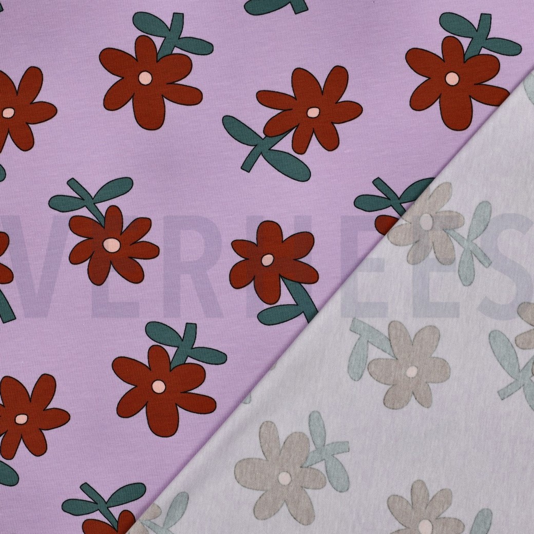 JERSEY GOTS FLEURS JENNIFER BOURON LAVANDE #7