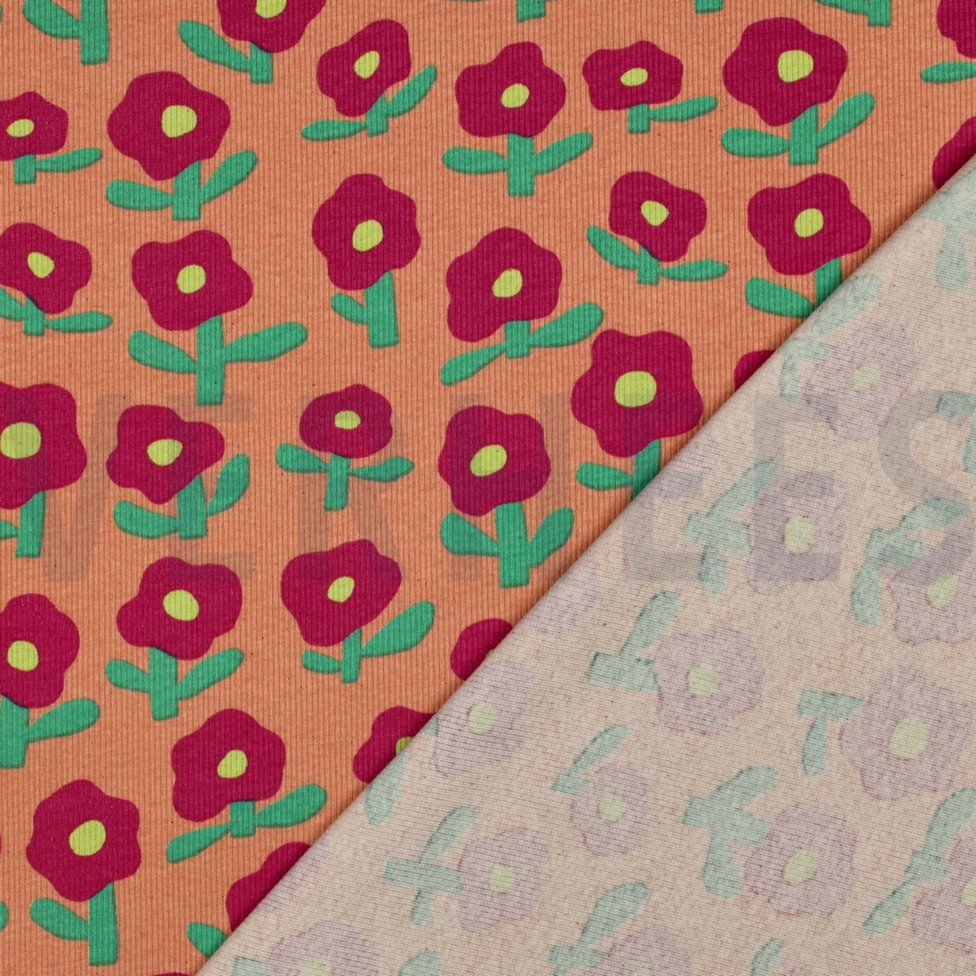 RIPPJERSEY GOTS BLUMEN JENNIFER BOURON PFIRSICH (high resolution) #4