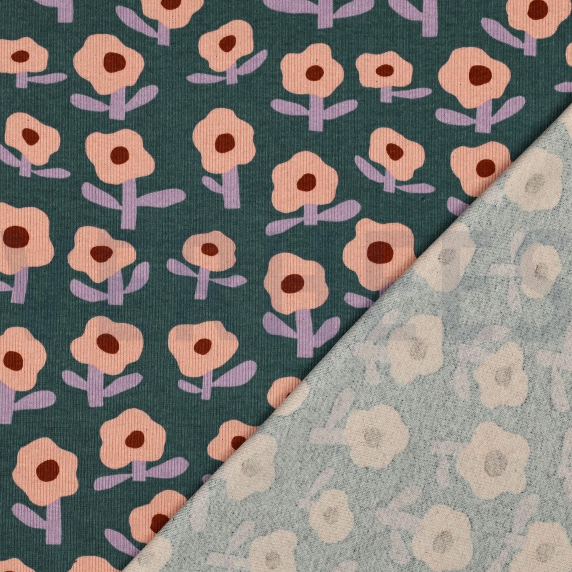 RIPPJERSEY GOTS BLUMEN JENNIFER BOURON GRÜN (high resolution) #4