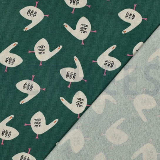 RIPPJERSEY GOTS GÄNSE JENNIFER BOURON GRÜN #7