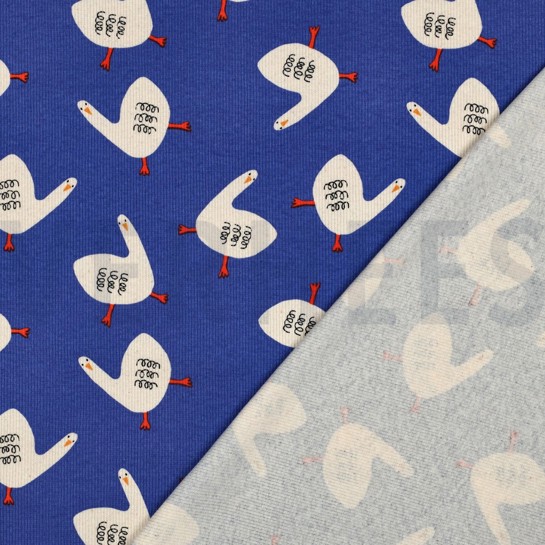 RIPPJERSEY GOTS GÄNSE JENNIFER BOURON BLAU #7