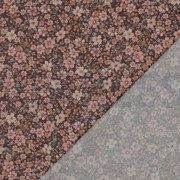 FEIN GEWEBTE BAUMWOLLPOPELINE DIGITAL BLUMEN BRAUN (thumbnail) #4