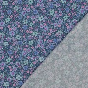 FEIN GEWEBTE BAUMWOLLPOPELINE DIGITAL BLUMEN PETROL (thumbnail) #4