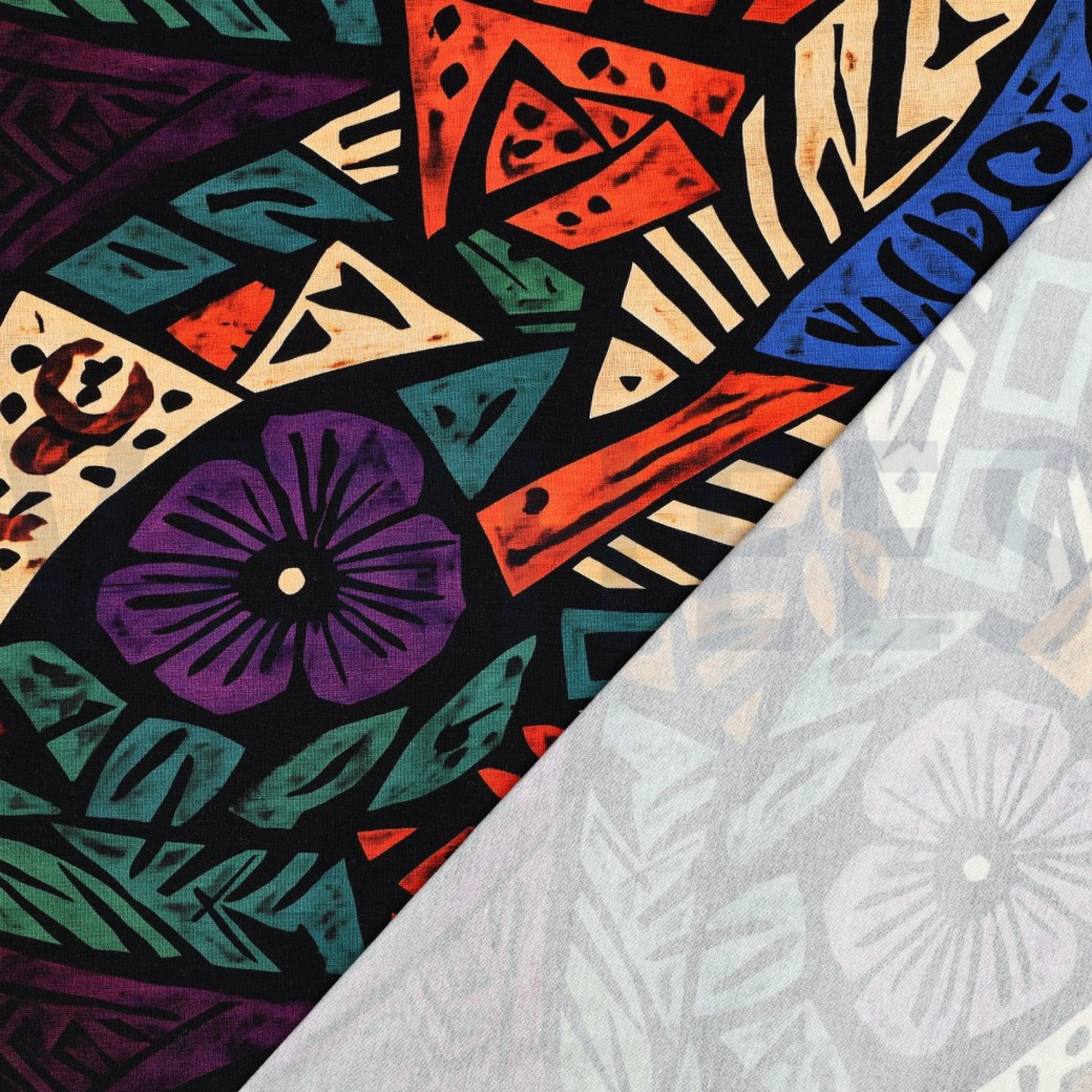 VISKOSE JERSEY DIGITAL ABSTRACT SCHWARZ (high resolution) #4