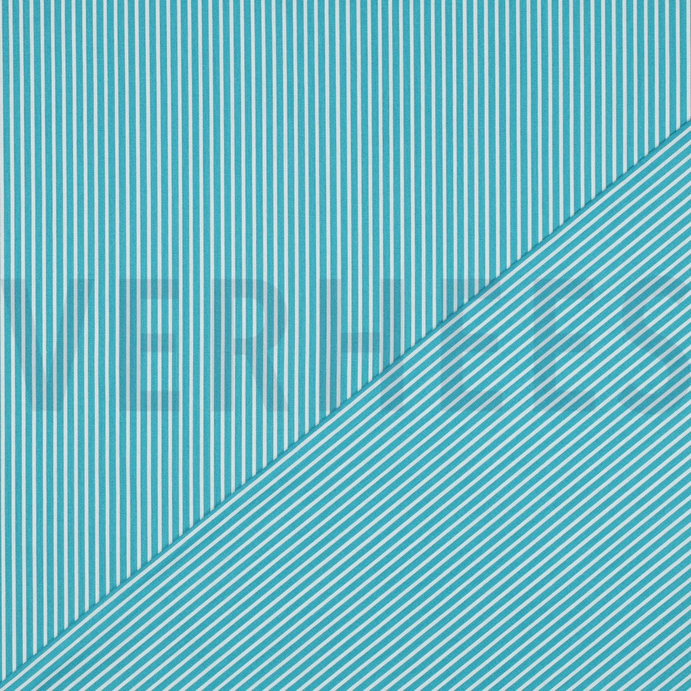 POPLIN STRIPES TURQUOISE #7