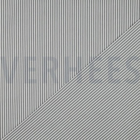 POPELINE DE COTON RAYURE GRIS #7