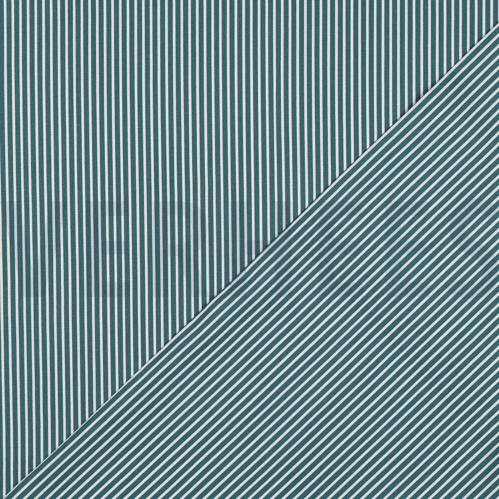 POPLIN STRIPES PETROL #7