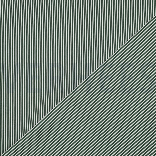 BAUMWOLLE POPELINE STREIFEN DUNKELGRÜN #7
