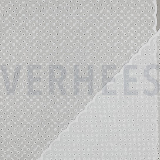 KATOEN EMBROIDERY TWEE-ZIJDIGE GOLFRAND WIT #7