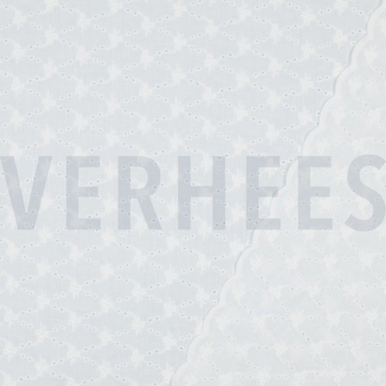 KATOEN EMBROIDERY TWEE-ZIJDIGE GOLFRAND WIT #7