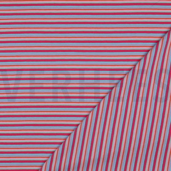 KATOEN JERSEY GARENGEVERFD STREPEN MULTI #7