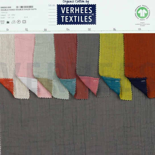 DOPPELSEITIGE MUSSELIN GOTS RUST #7