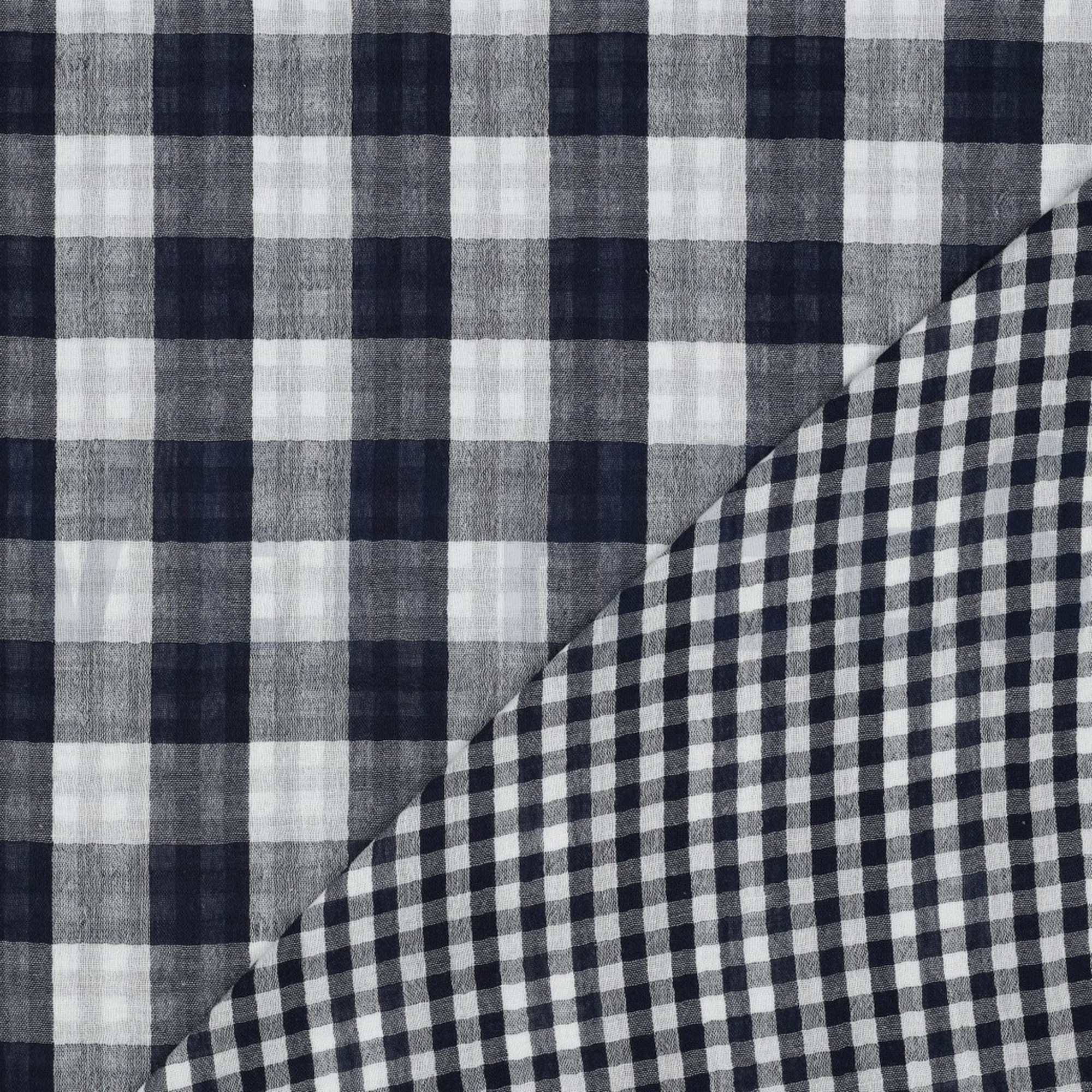 DOUBLE GAUZE DOUBLE SIDED CHECKS NAVY (high resolution) #4