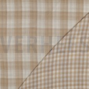 DOUBLE GAUZE DOUBLE SIDED CHECKS BEIGE (thumbnail) #4