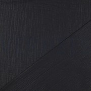 DOUBLE GAUZE FOLIE ZWART (thumbnail) #4