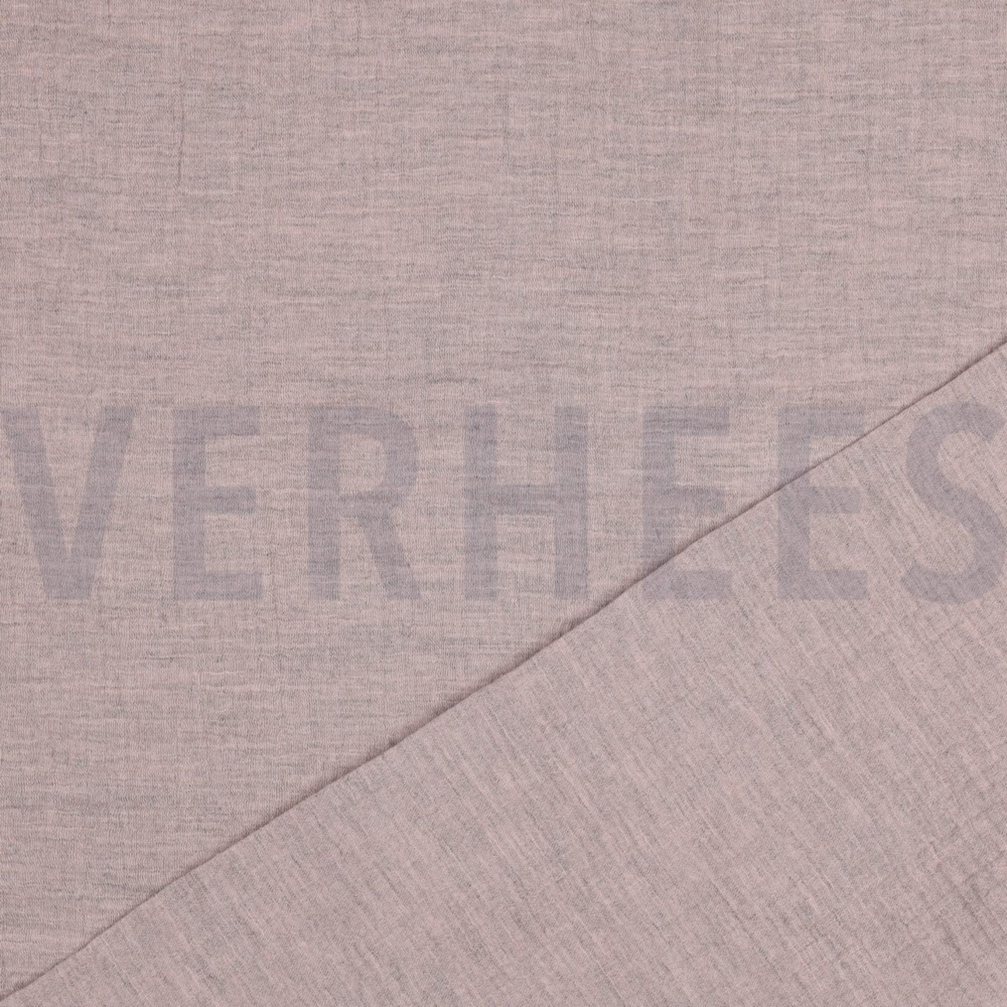 DOUBLE GAZE DE COTON MELANGE ROSE POUDRÉ CHINÉ (high resolution) #4