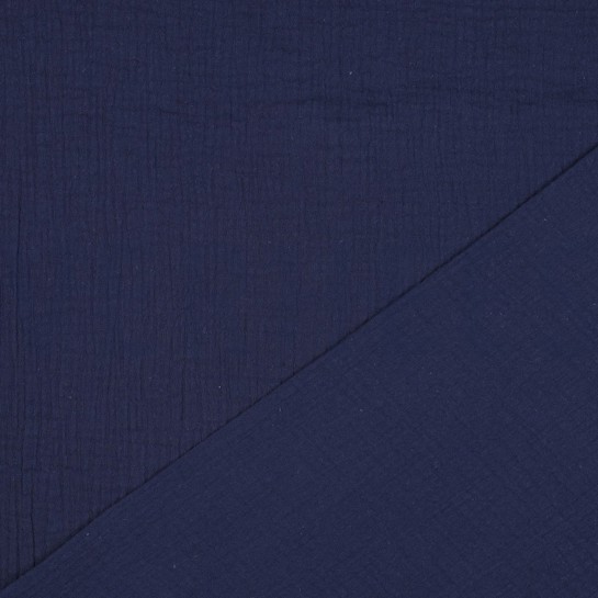 DOUBLE GAUZE MARINEBLAUW #7