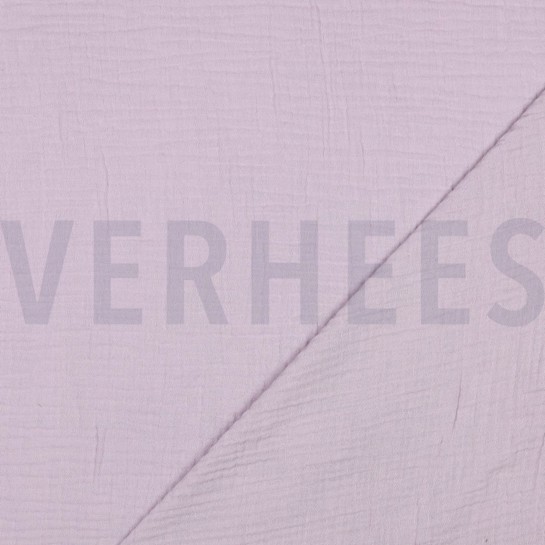 DOUBLE GAZE DE COTON LILAS CLAIR #7
