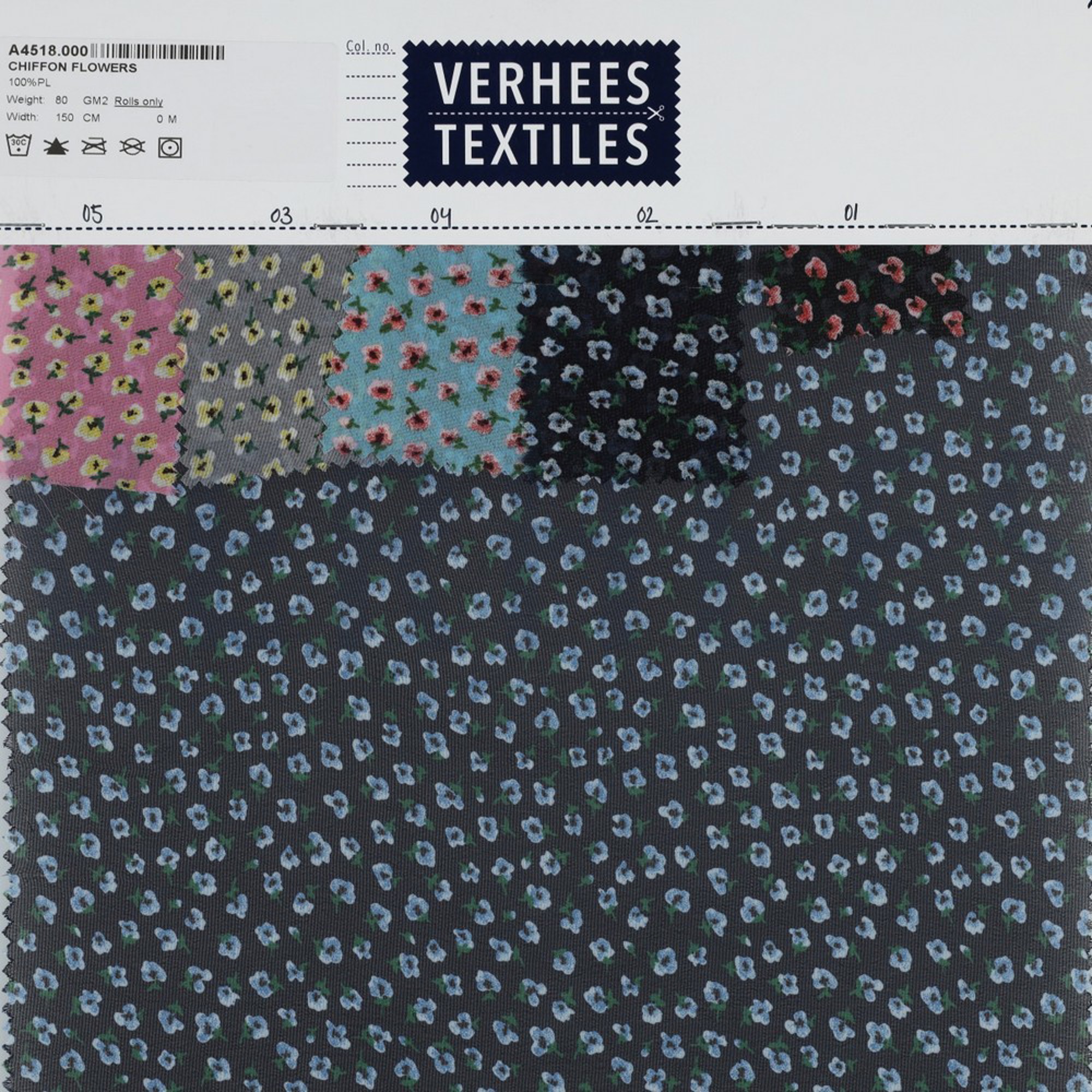 CHIFFON FLEURS NOIR (high resolution) #4