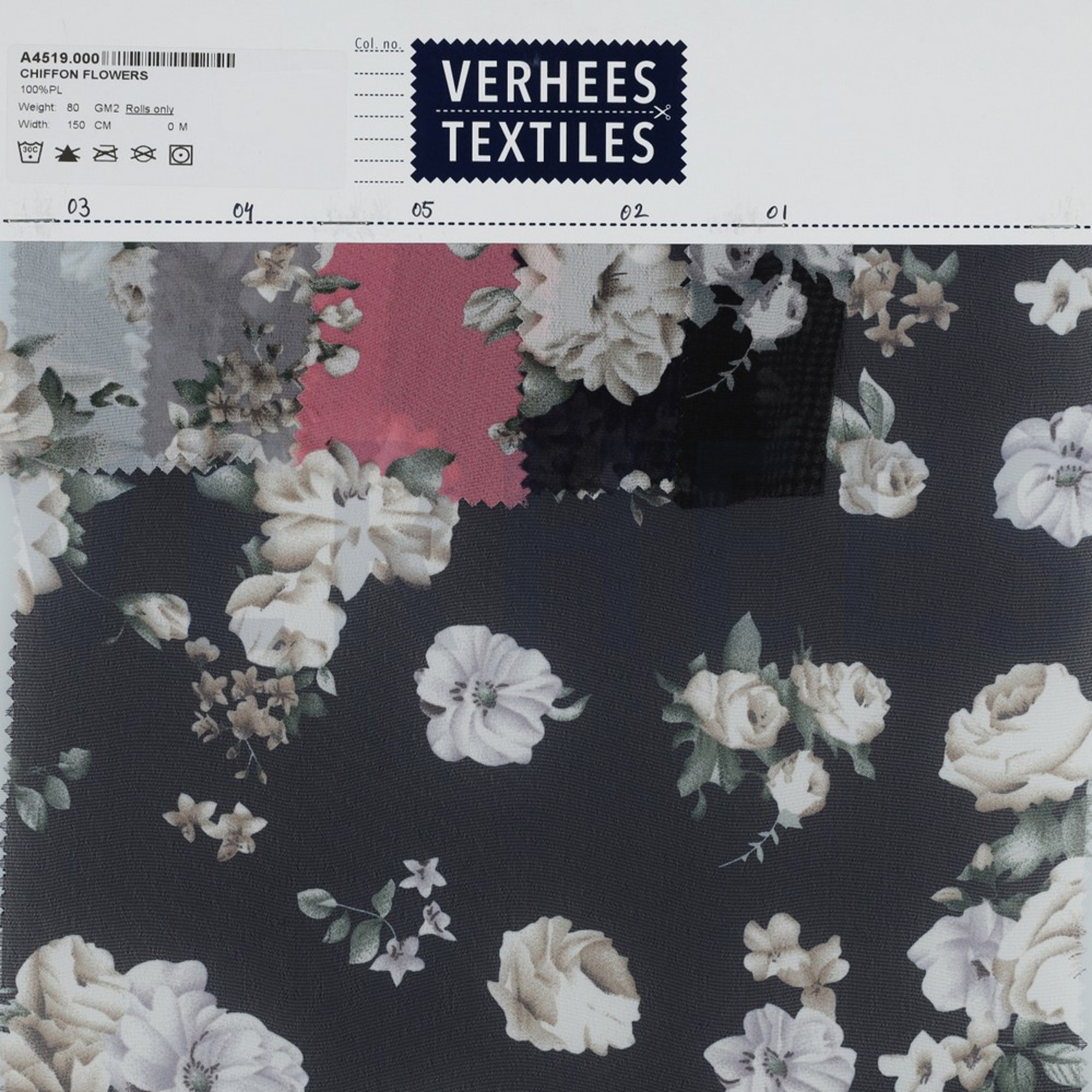 CHIFFON FLEURS BLEU CLAIR (high resolution) #4