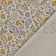 COATED CANVAS LINEN LOOK FLOWERS OCHRE (thumbnail) #4
