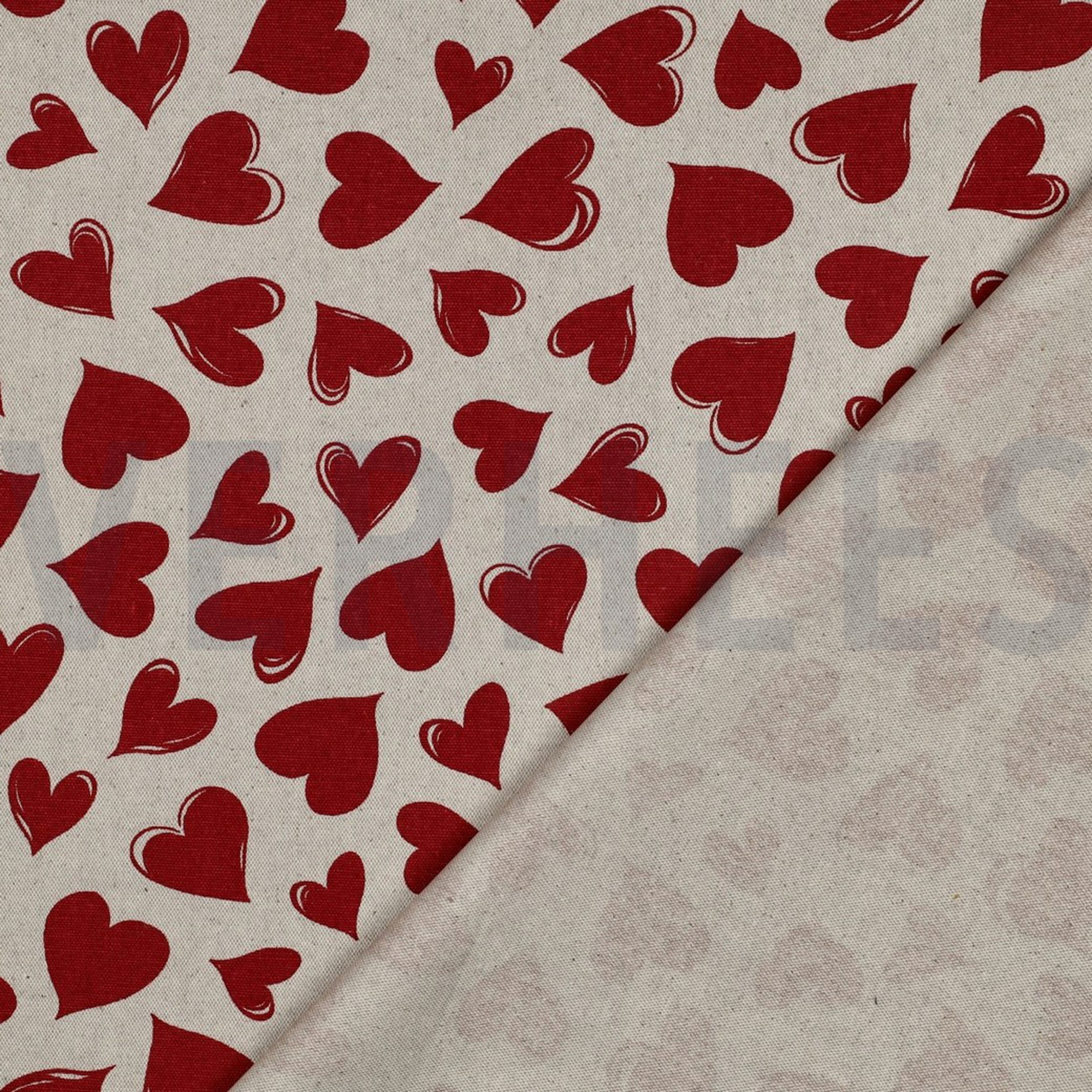 COATED CANVAS LINNENLOOK HARTEN ROOD (high resolution) #4