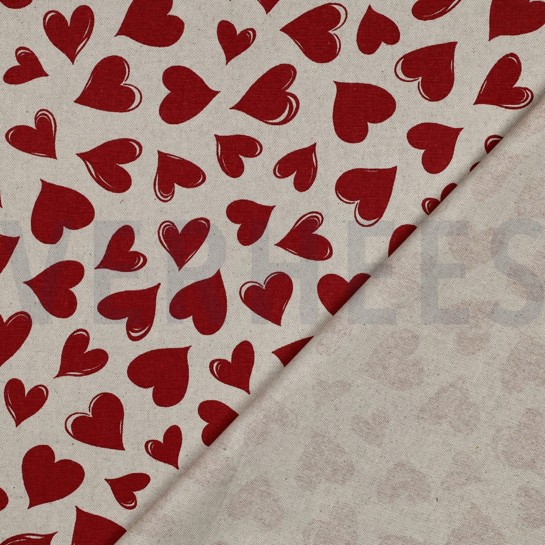 COATED CANVAS LINNENLOOK HARTEN ROOD #7