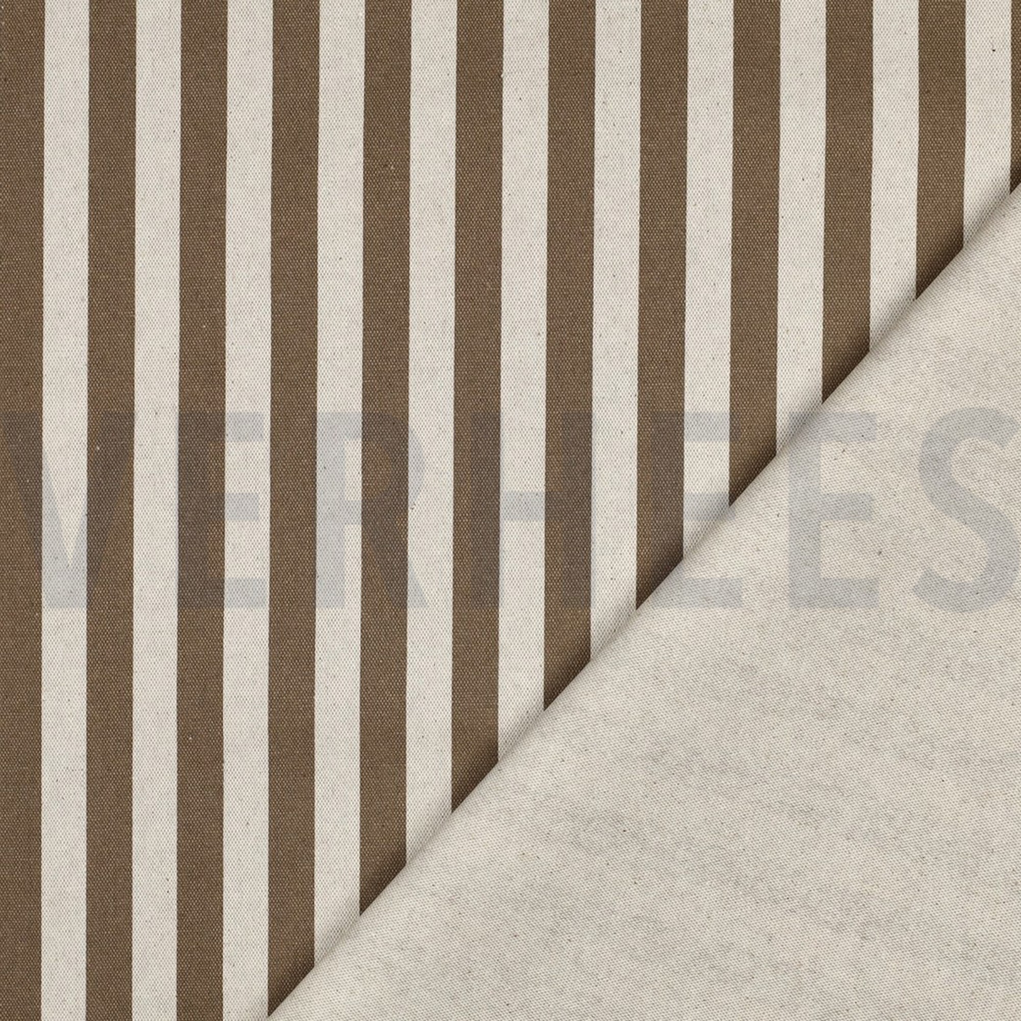 BESCHICHTETE CANVAS LEINENOPTIK STREIFEN BRAUN (high resolution) #4