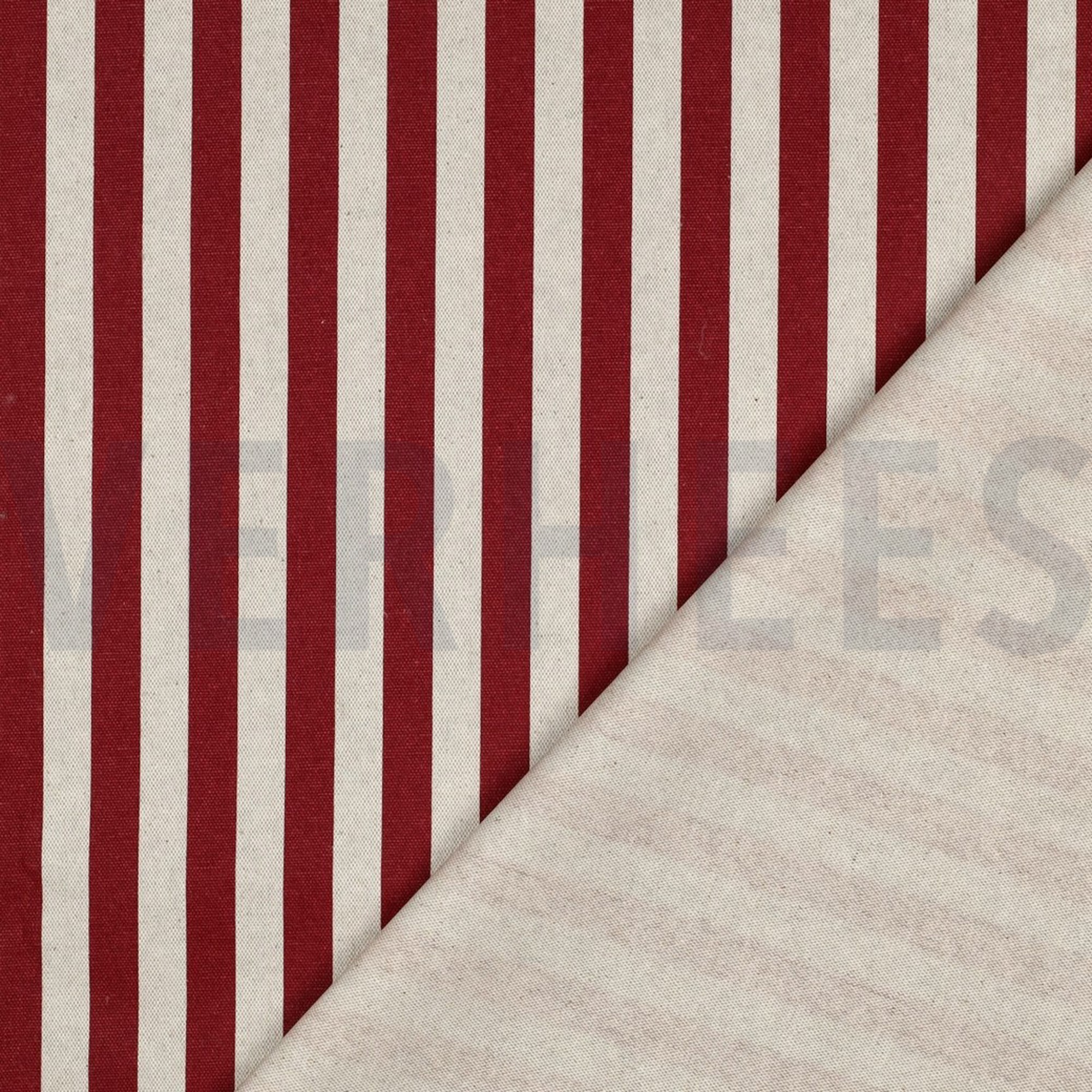 COATED CANVAS LINNENLOOK STREPEN ROOD (high resolution) #4