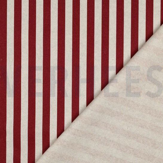 COATED CANVAS LINNENLOOK STREPEN ROOD #7
