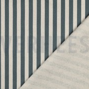TOILE DÉCORATION ENDUIT LIN LOOK RAYURES BLEU (thumbnail) #4