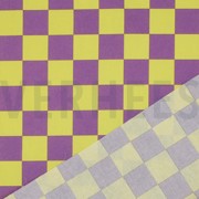 COATED KATOEN RUITEN GEEL/PAARS (thumbnail) #4