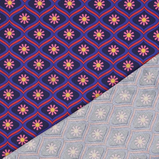 COATED COTTON FLOWERS NAVY #7