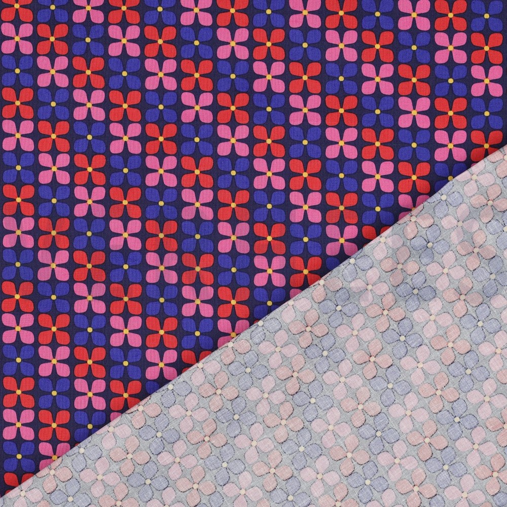 COATED COTTON FLOWERS NAVY #7