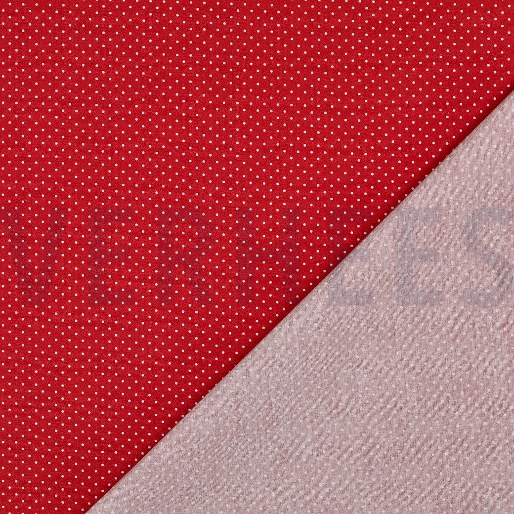 COTON ENDUIT PETITS POIS ROUGE #7