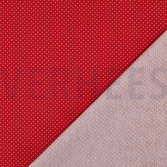 BESCHICHTETE BAUMWOLLE KLEINE PUNKTE ROT #7