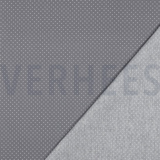 BESCHICHTETE BAUMWOLLE KLEINE PUNKTE GRAU #7