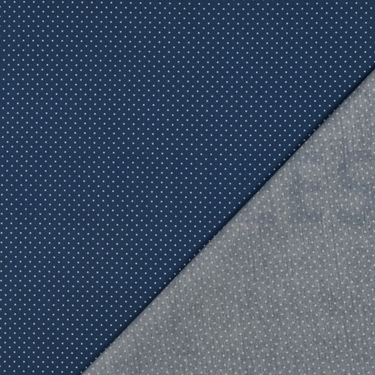 BESCHICHTETE BAUMWOLLE KLEINE PUNKTE JEANSBLAU #7