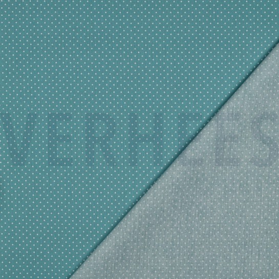 BESCHICHTETE BAUMWOLLE KLEINE PUNKTE ALTGRÜN #7