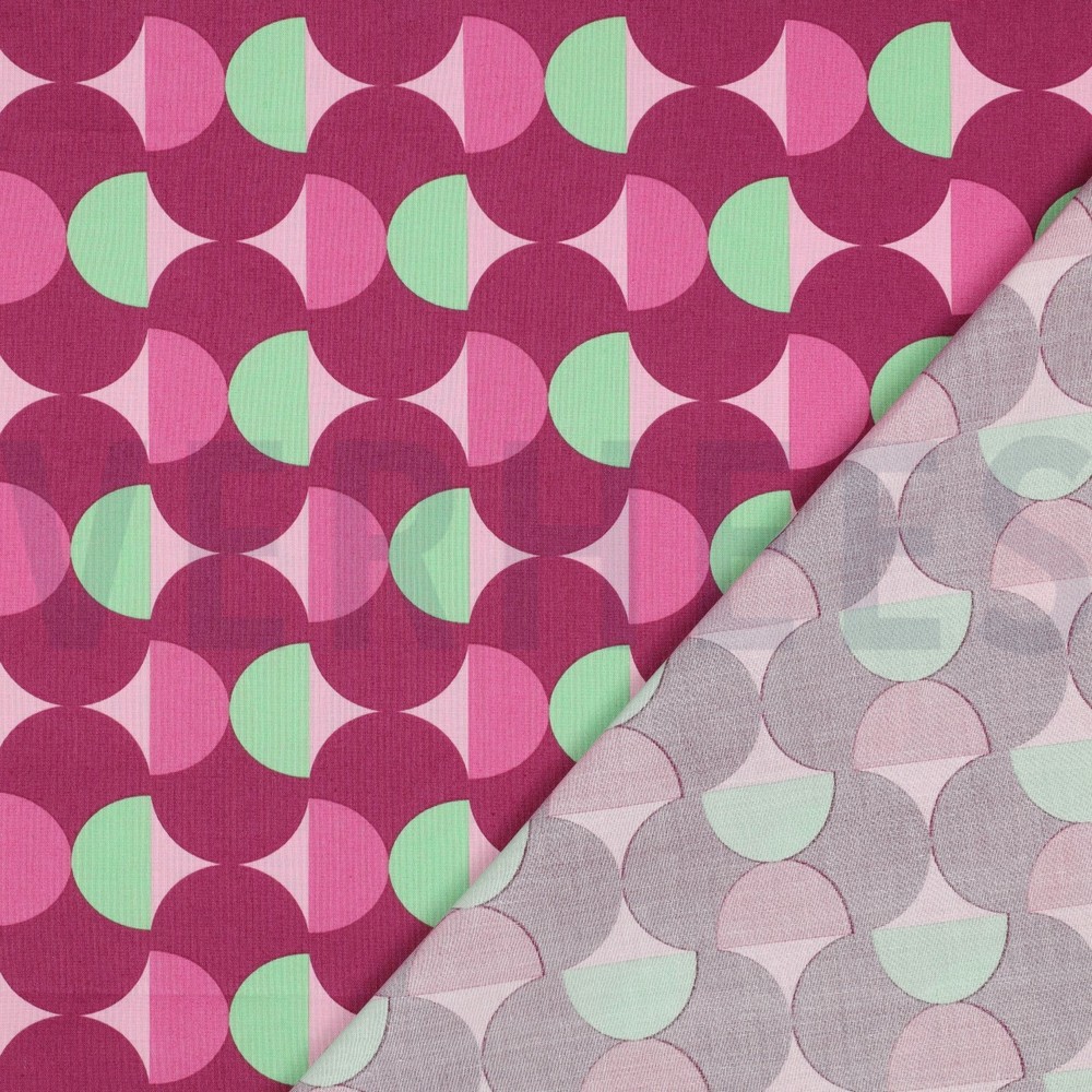 COTON ENDUIT GRAPHIQUE BORDEAUX #7