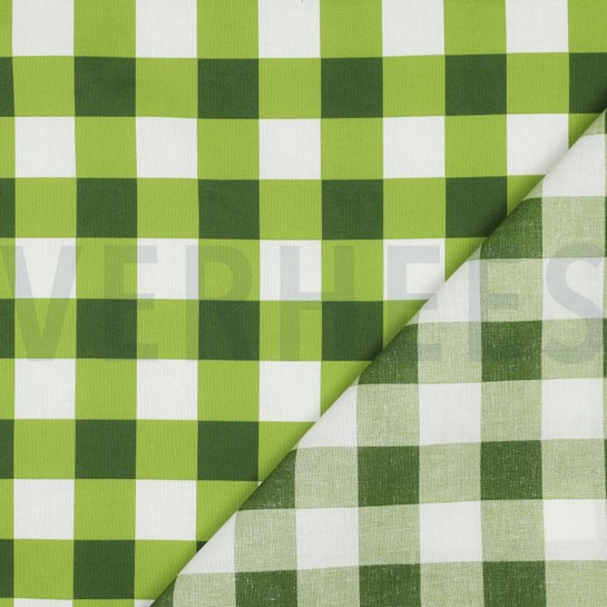 BESCHICHTETE BAUMWOLLE KAROS DUNKELGRÜN #7