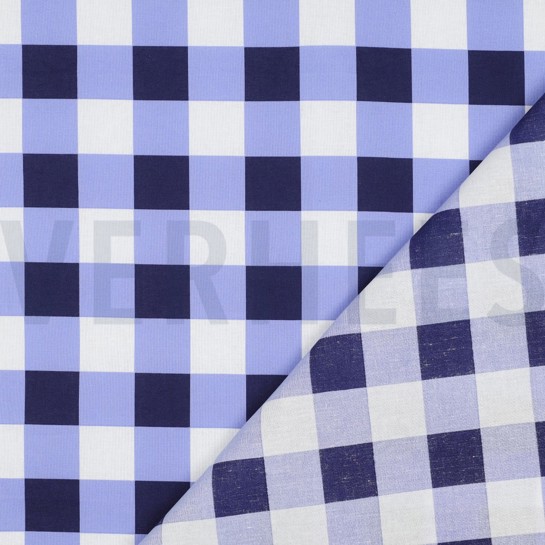 COATED COTTON CHECKS BLUE #7