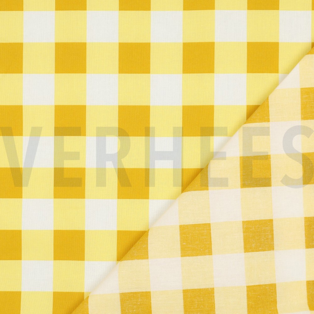 COATED COTTON CHECKS YELLOW #7