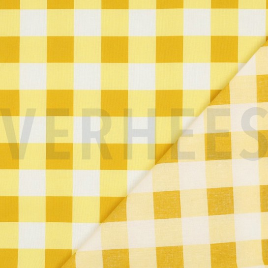 COATED COTTON CHECKS YELLOW #7